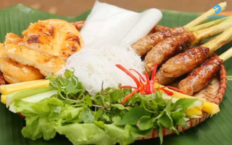 Bún thịt nướng, nem lụi