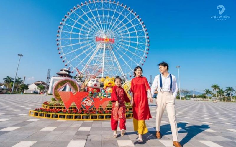 Chụp ảnh áo dài tết tại Công viên Châu Á Asia Park 