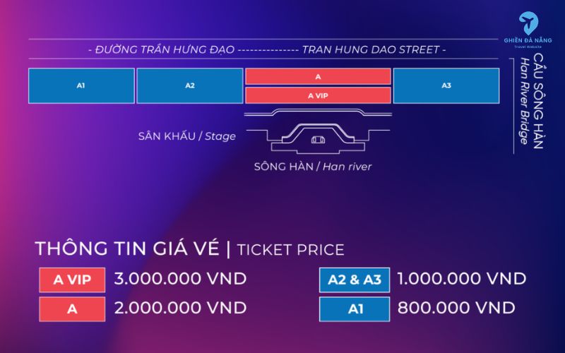 Dự kiến giá bán vé pháo hoa Quốc Tế Đà Nẵng 2025