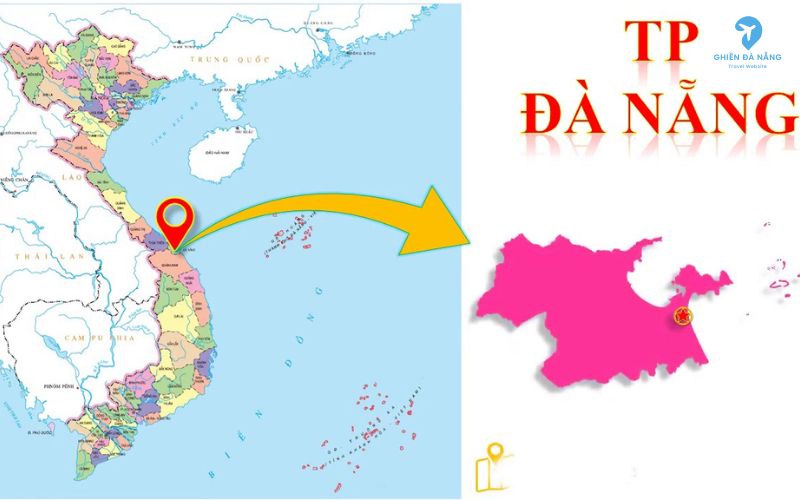 Vị trí địa lý của thành phố Đà Nẵng trên bản đồ Việt Nam