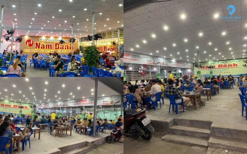 Không gian của quán Hải sản Năm Đảnh Đà Nẵng
