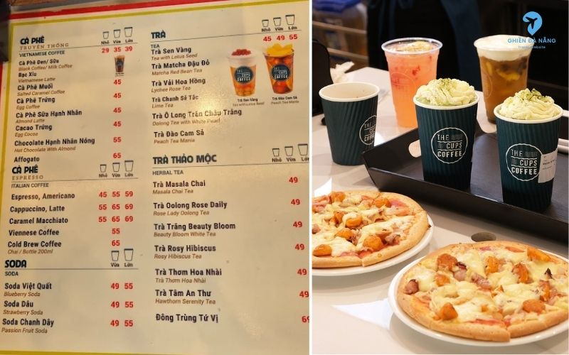 Menu đồ uống và giá cả tại The Cups Coffee Roastery