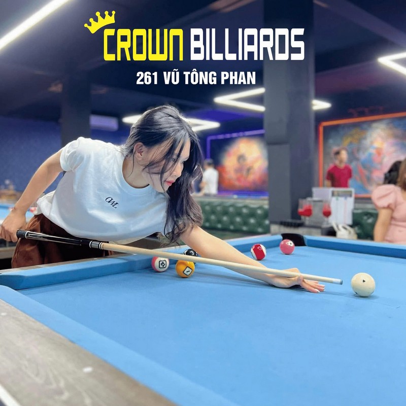 Crown Billiards – quán bida rộng rãi ở Đà Nẵng