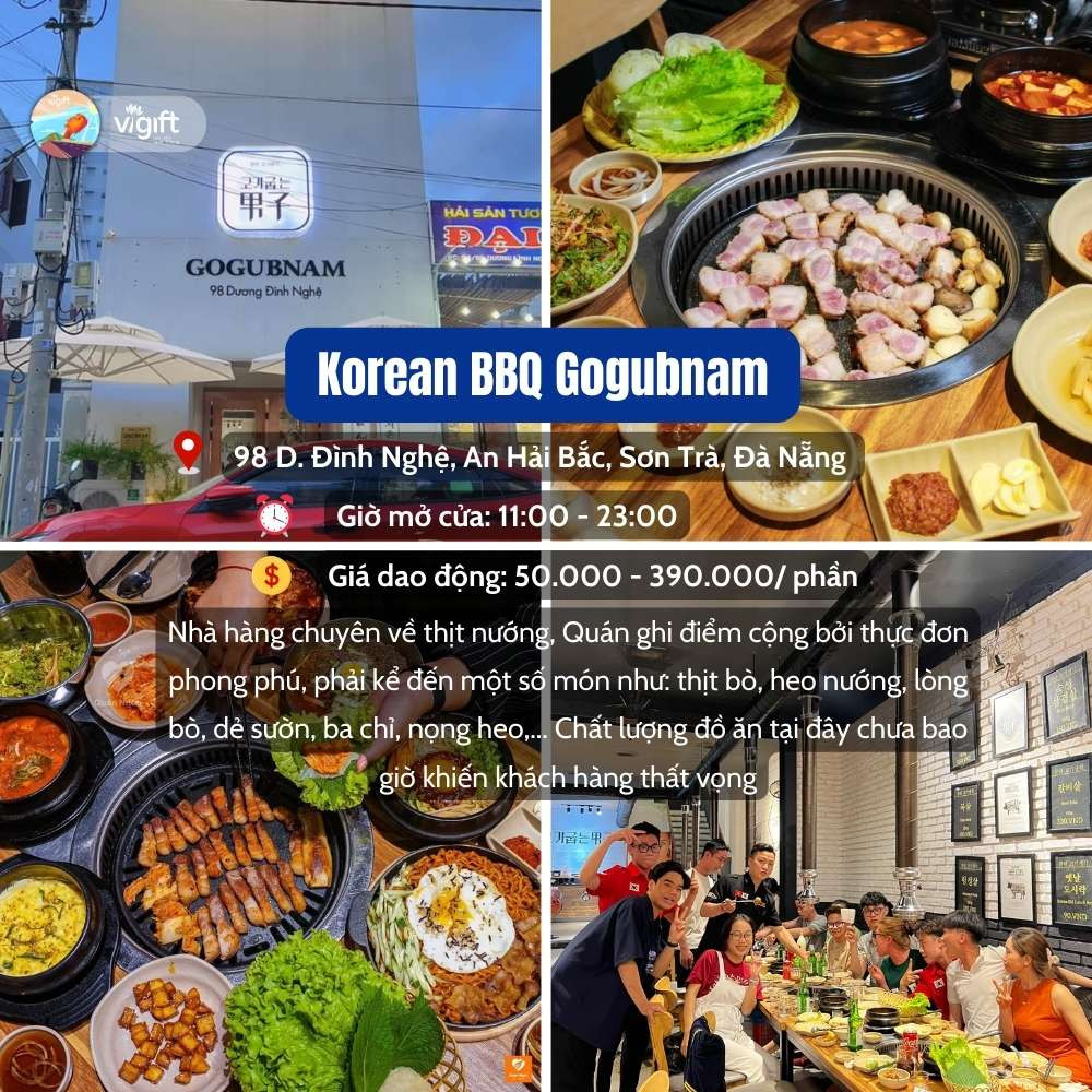 Nhà hàng Hàn Quốc ở Đà Nẵng - Korean BBQ Gogubnam