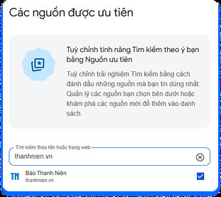 Các nguồn ưu tiên