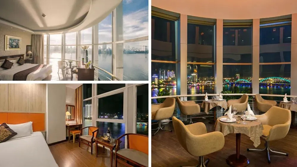 Cầu Rồng lung linh về đêm nhìn từ Sun River Hotel
