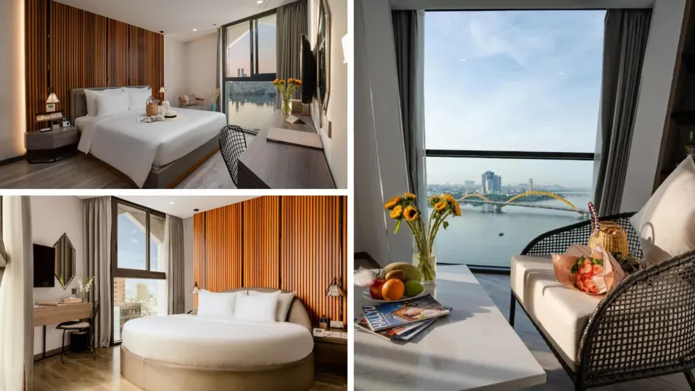Phòng nghỉ tiện nghi và sang trọng tại Haian Riverfront Hotel