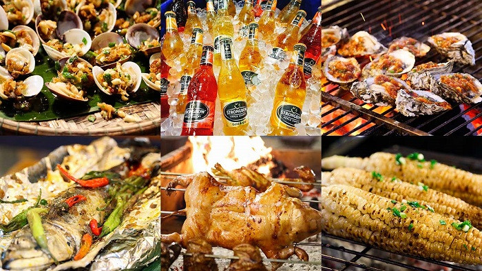 Sân khấu biểu diễn âm nhạc tại chợ đêm Helio