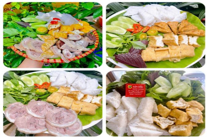 Bún đậu phố cổ Trung Hương với nguyên liệu ngon ấn tượng